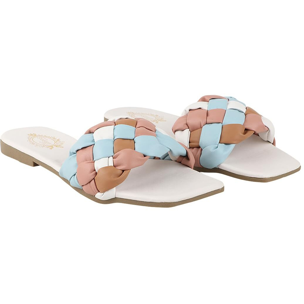 Shoetopia Girls Tv-801 White Flat Sandal - 5 Uk (Girls-Tv-801-White)