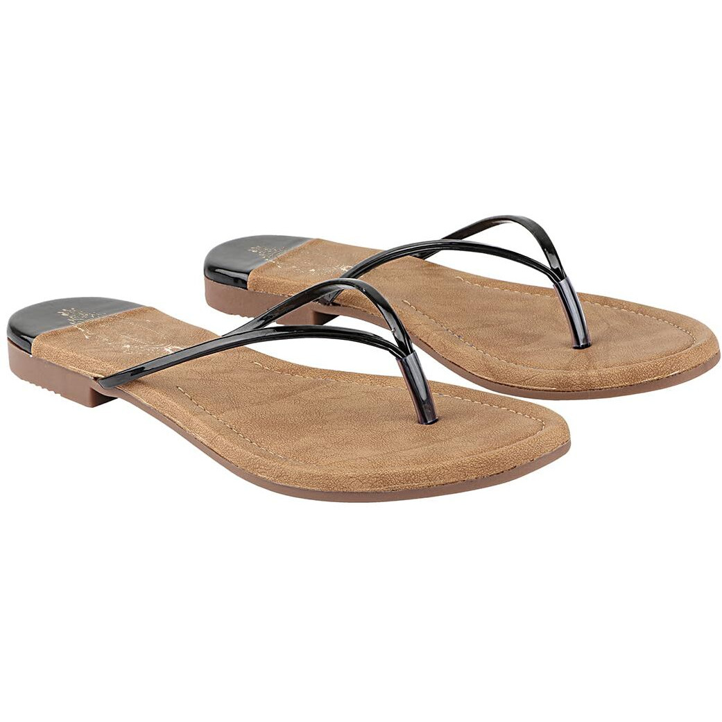 Shoetopia Girls Girls-Gf-1 Black Flat Sandal - 3 Uk (Girls-Gf-1-Black)