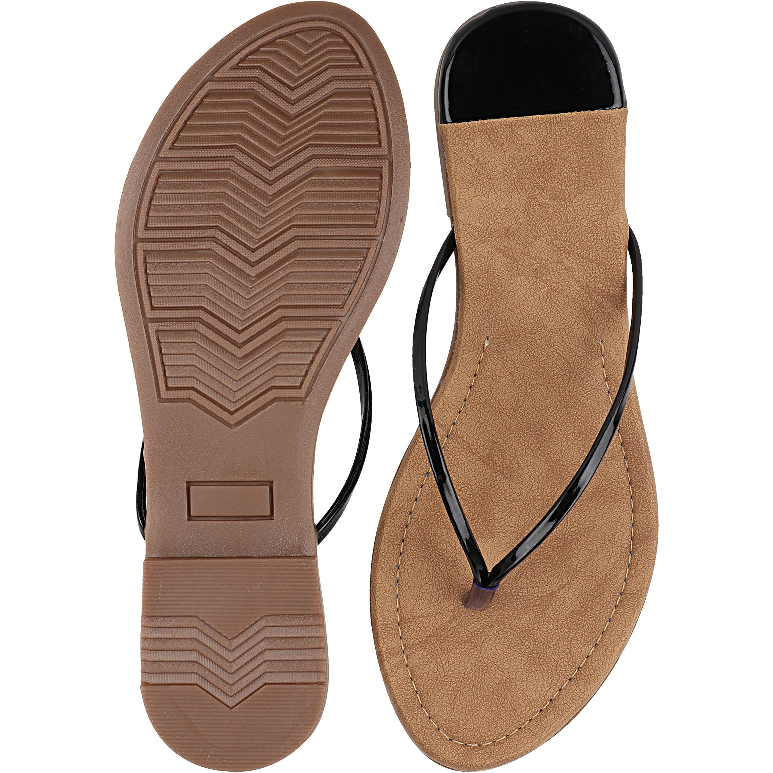 Shoetopia Womens Black Stylish Trending Flats-Eu37