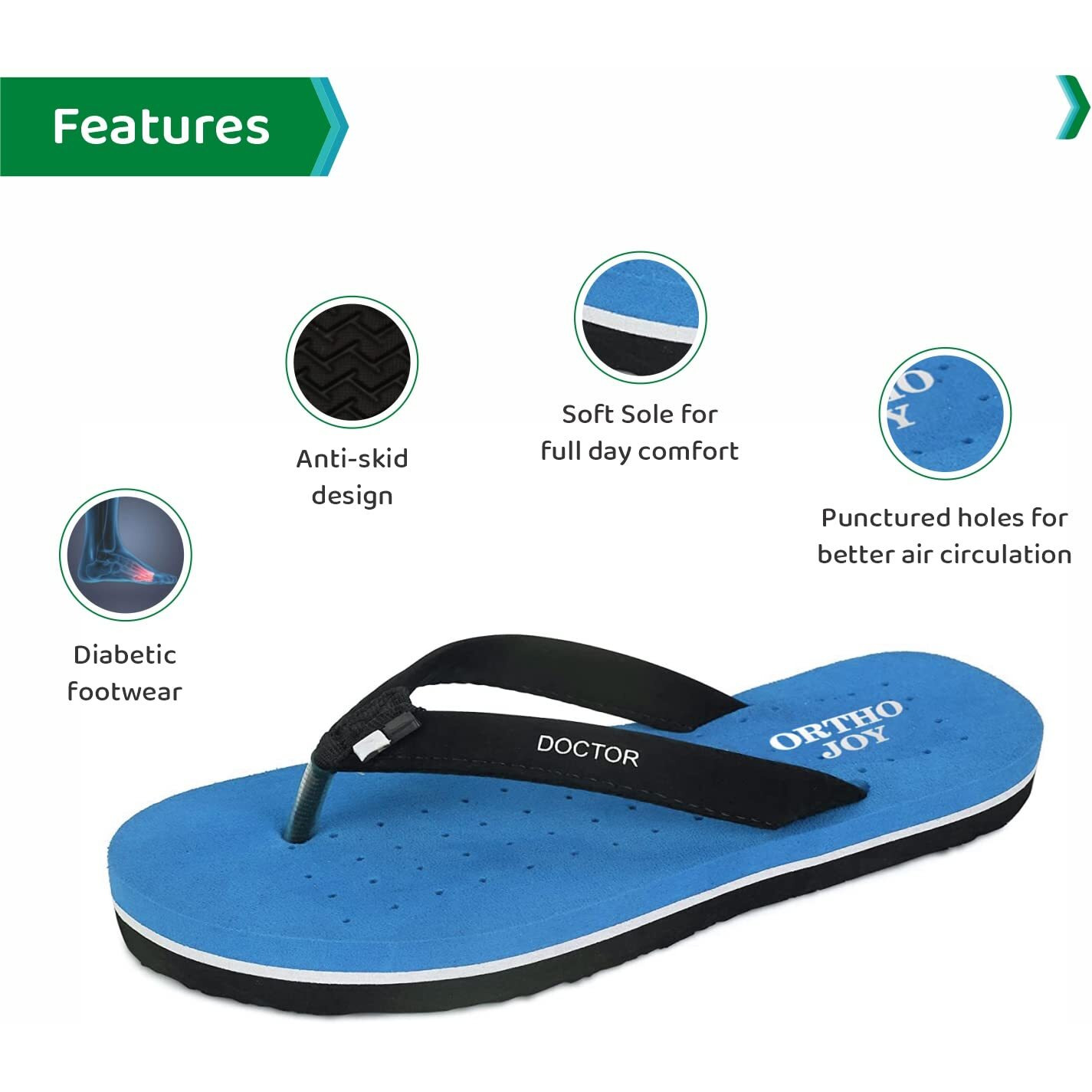 Ortho Joy Doctor Orthopedic Slippers For Ladies Daily Use/Mcr Chappals For Women