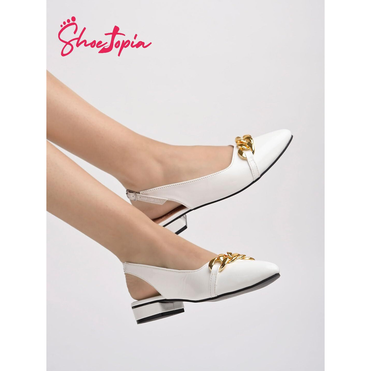 Shoetopia Pointed Toe Flat White Belly For Girls-Eu40