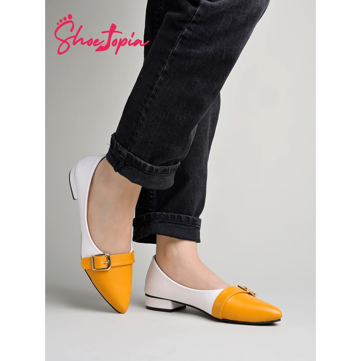 Shoetopia Pointed Toe Yellow Belly For Girls-Eu40