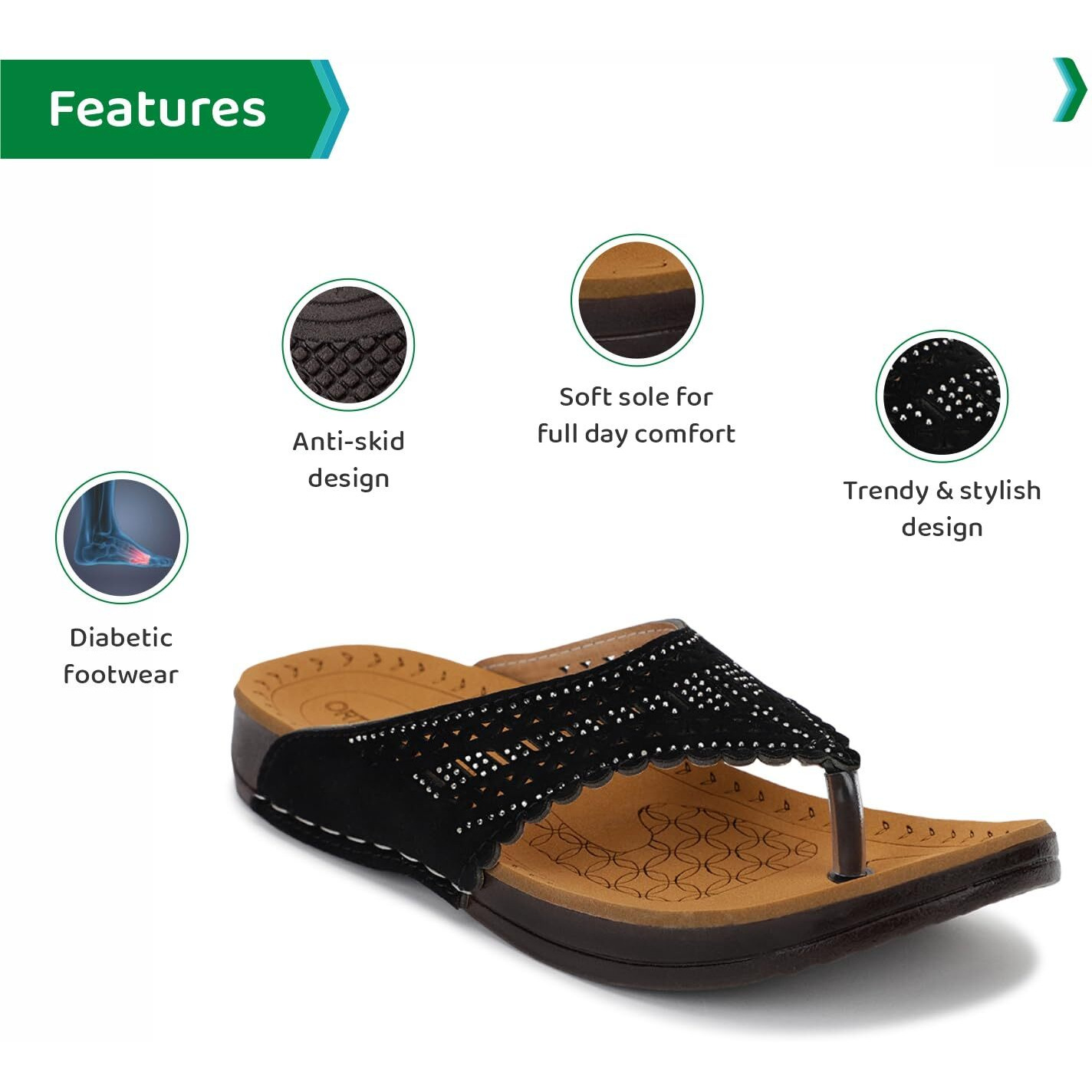 Ortho Joy Doctor Slipper For Women Fancy || Orthopedic Women's Slipper || Regular Wear Slippers For Women