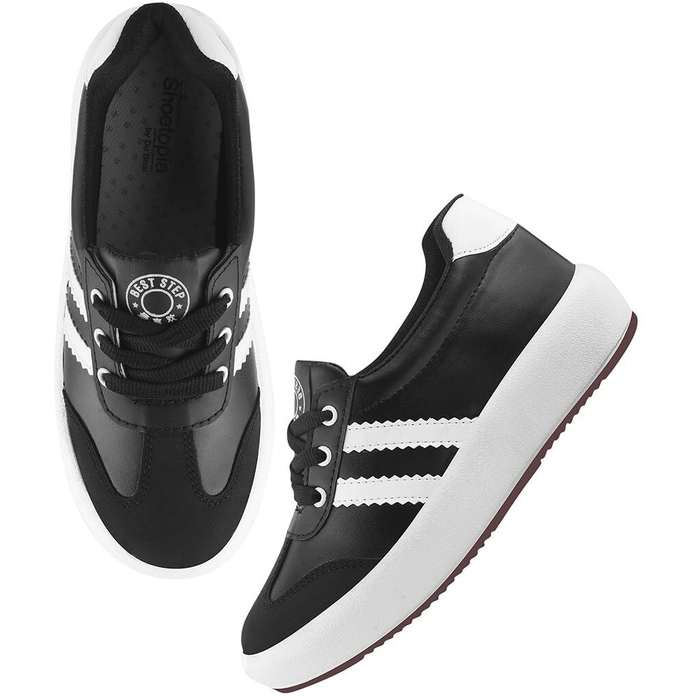 Shoetopia Black Smart Casual Shoes For Women & Girls /Eu37