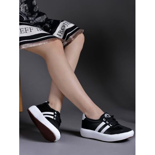 Shoetopia Black Smart Casual Shoes For Women & Girls /Eu37