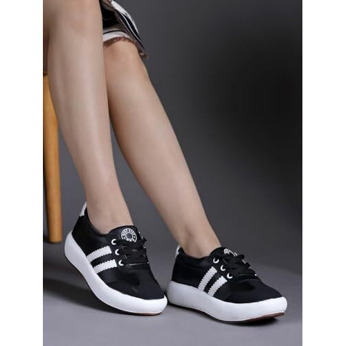 Shoetopia Black Smart Casual Shoes For Women & Girls /Eu37