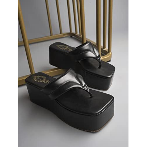 Shoetopia Girls P-2 Black Platform - 7 Uk (Girls-P-2-Black)