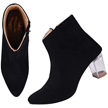 Shoetopia Girls Bt-2022 Black Ankle Boot - 6 Uk (Girls-Bt-2022-Black)