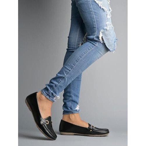 Shoetopia Girls Hr-04 Black Ballet Flat - 4 Uk (Girls-Hr-04-Black)
