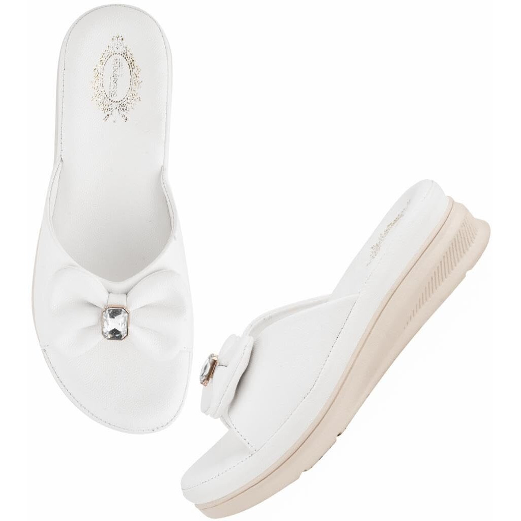 Shoetopia Comfortable White Platform Heels For Women & Girls /Eu38