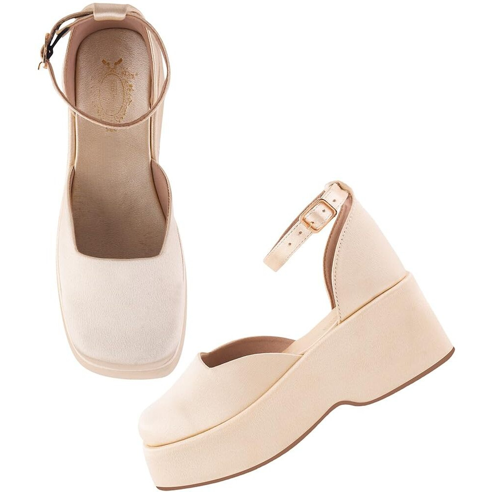 Shoetopia Stylish Golden Chic Pumps For Girls-Eu40