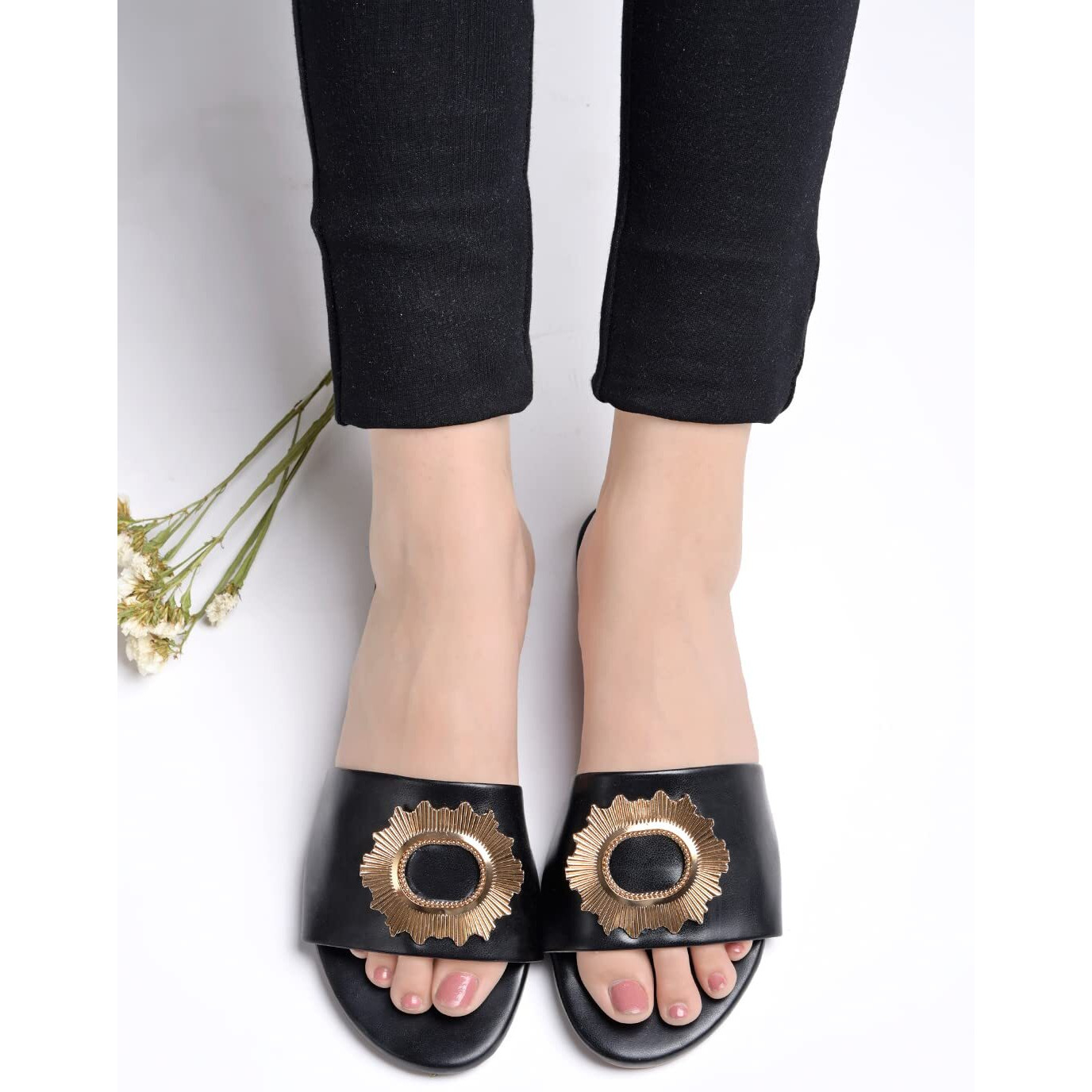 Shoetopia Stylish Black Flats For Women & Girls /Uk8