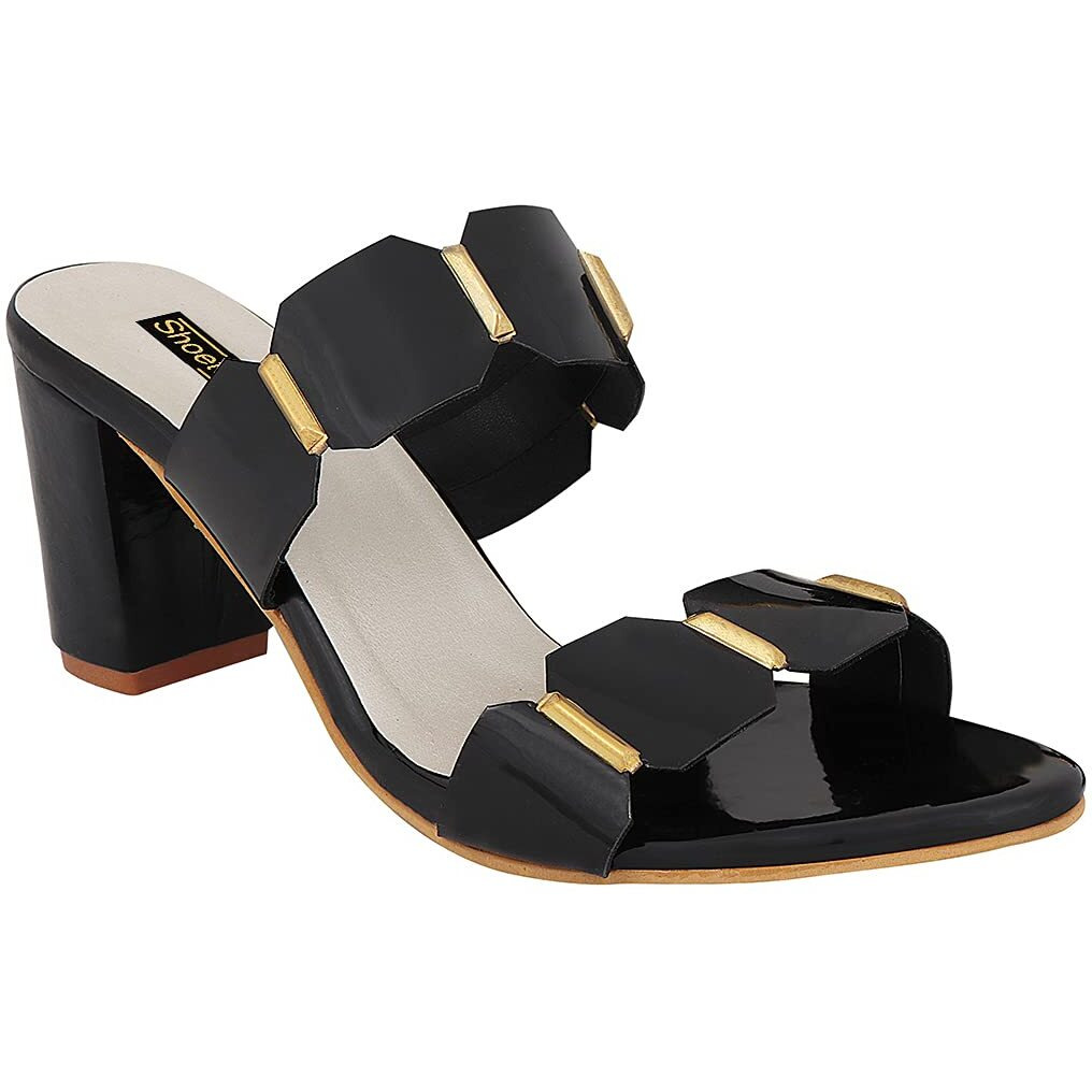 Shoetopia Womens/Girls Black Solid Heels-Eu36