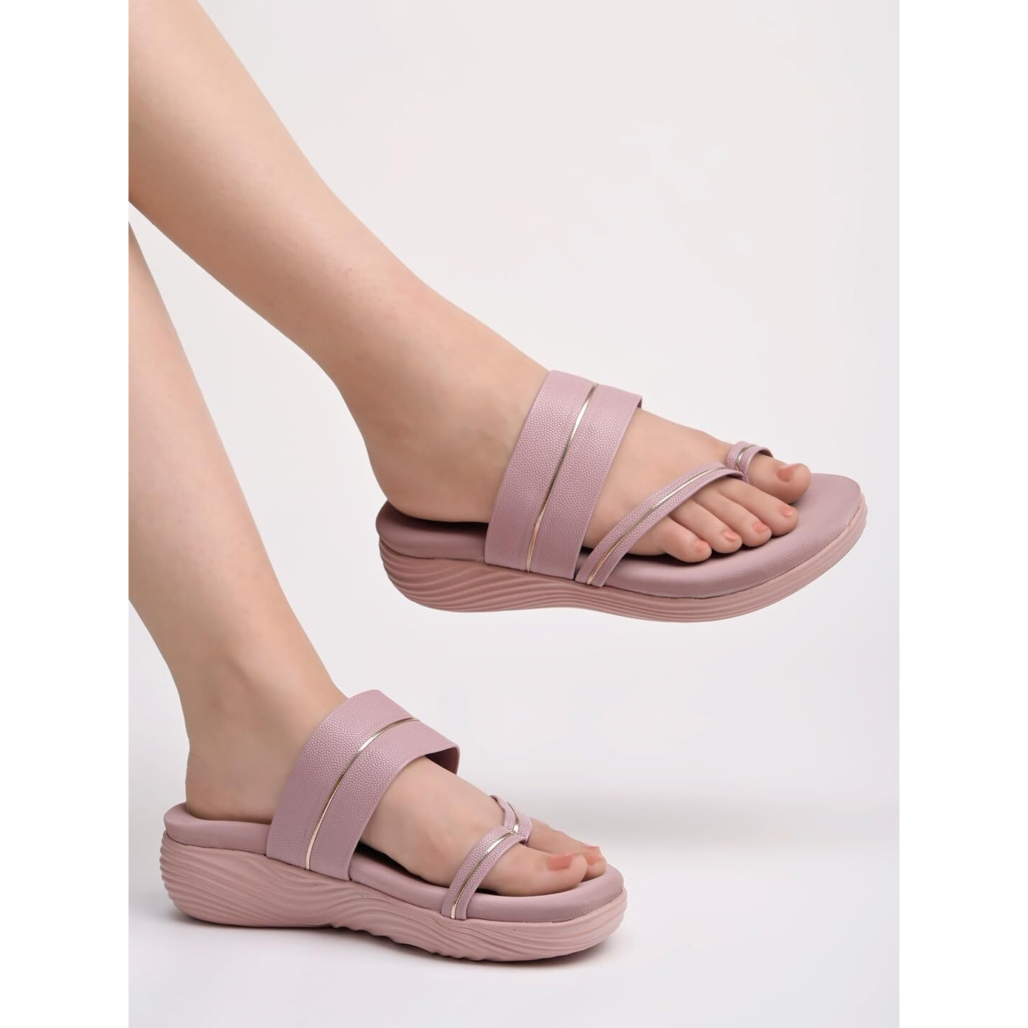 Shoetopia Embellished Mauve Platfrom Heels For Women & Girls /Eu38