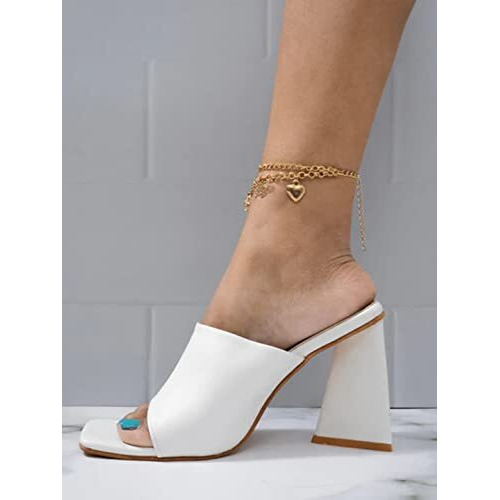 Shoetopia Girls Heel-1213 White Heeled Sandal - 7 Uk (Girls-Heel-1213-White)