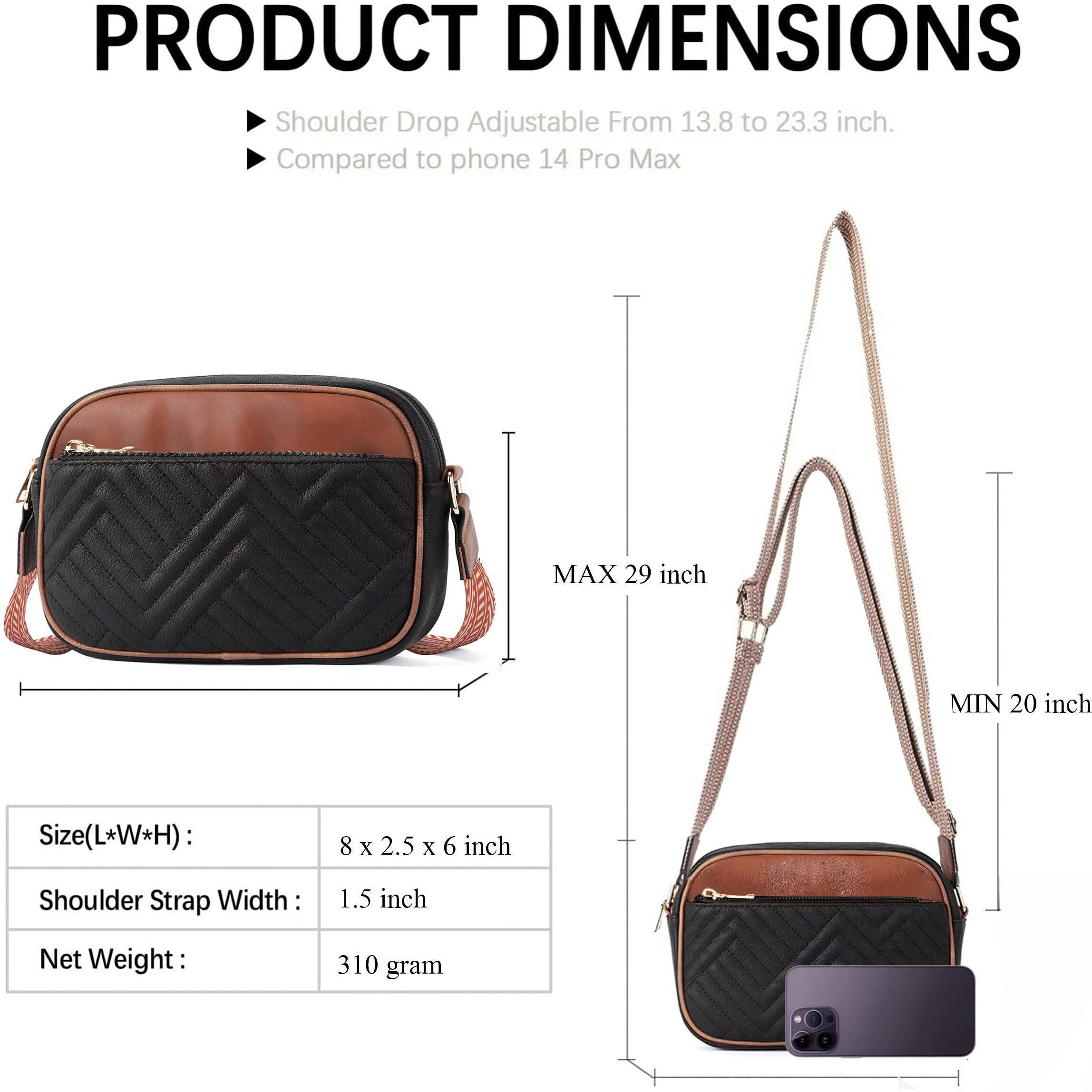 Adisa Women's Girls Color Block Cross Body Sling Bag With Printed Belt (Sl5150-Bla)