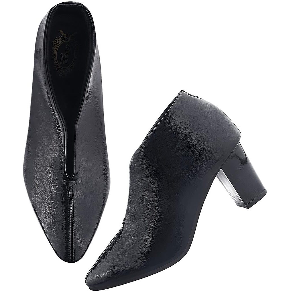 Shoetopia Pointed Toe Black Mary Janes Pumps For Women & Girls /Eu37