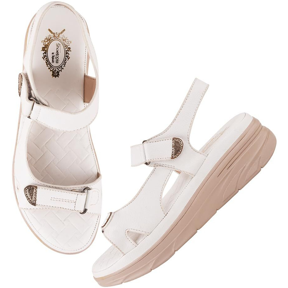 Shoetopia Comfortable White Doctor Sole Heels For Women /Eu42