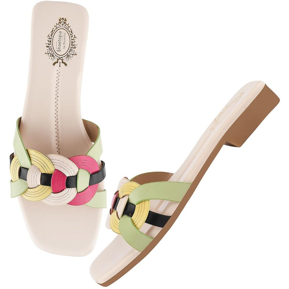 Shoetopia Casual Cream Flats For Women & Girls /Eu40