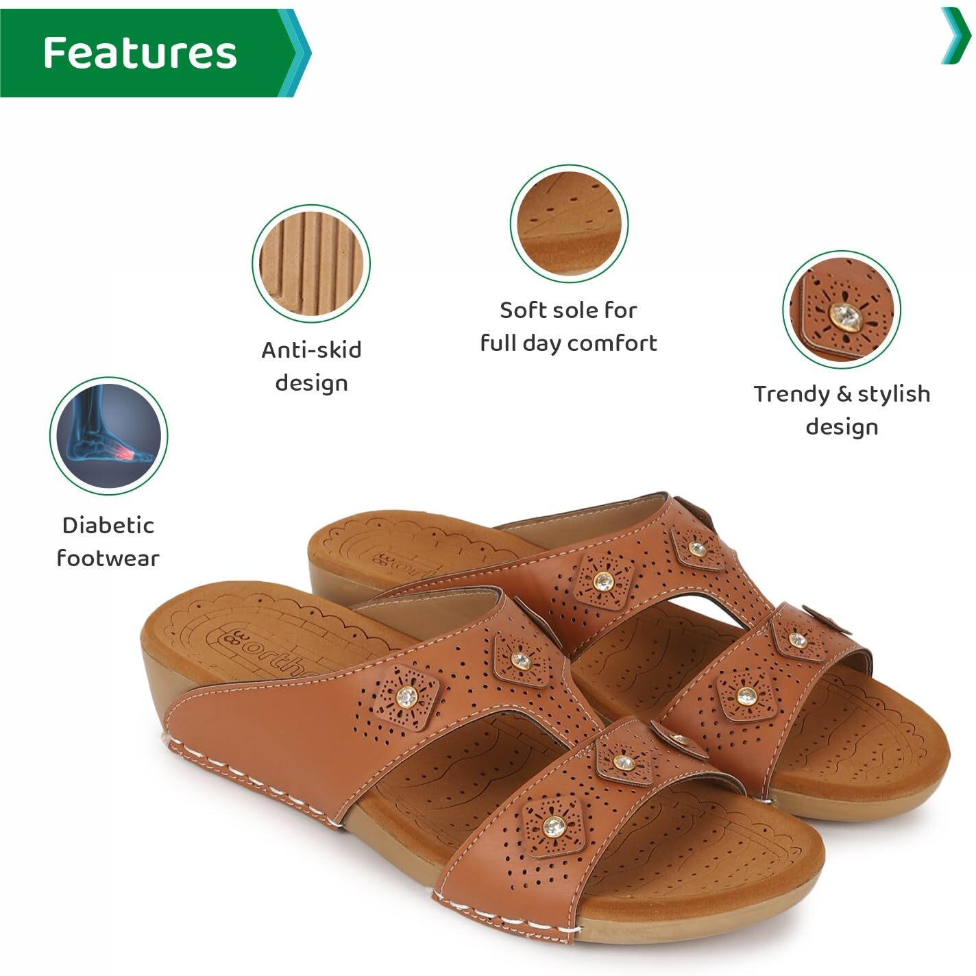 Ortho Joy Doctor Slipper For Women Fancy || Orthopedic Women's Slipper || Comfortable Regular Wear Slippers For Women