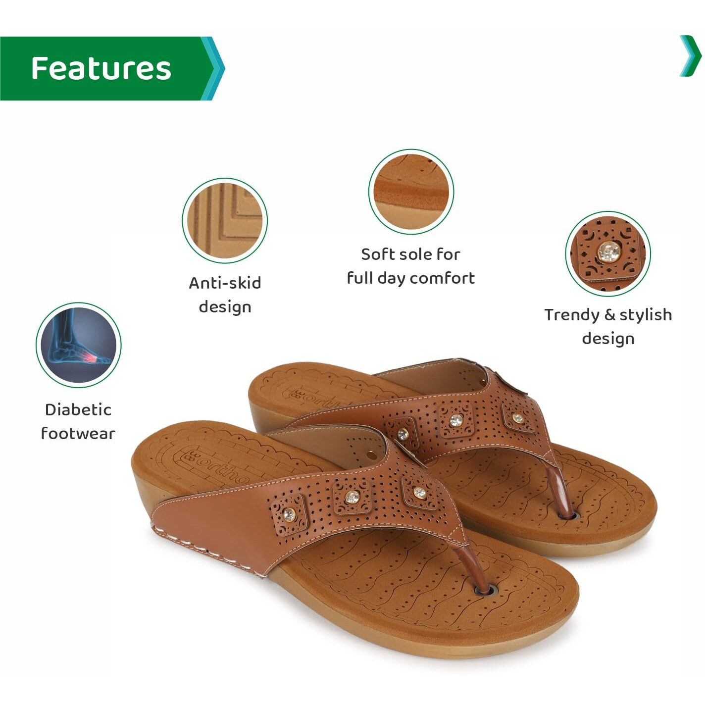 Ortho Joy Doctor Slipper For Women Fancy || Orthopedic Women's Fashion Slipper || Comfortable Slippers For Women