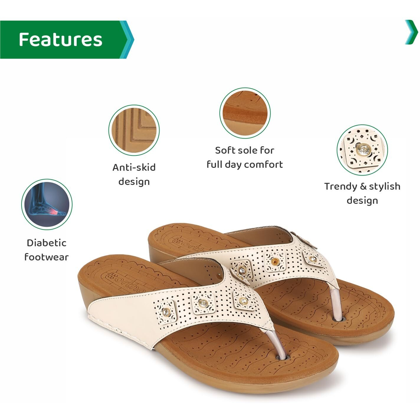 Ortho Joy Doctor Slipper For Women Fancy || Orthopedic Women's Fashion Slipper || Comfortable Slippers For Women