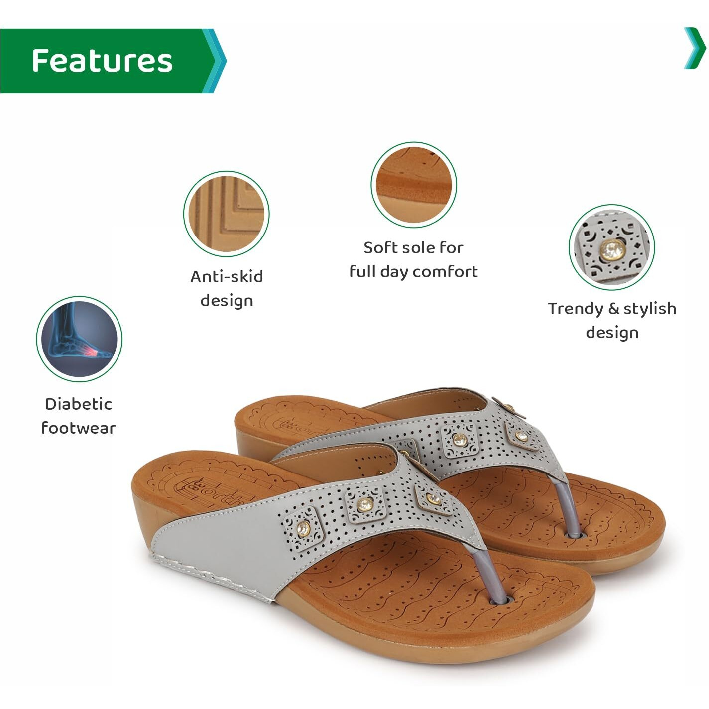 Ortho Joy Doctor Slipper For Women Fancy || Orthopedic Women's Fashion Slipper || Comfortable Slippers For Women