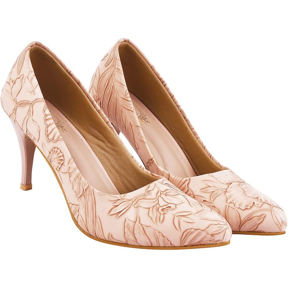 Shoetopia Girls Don Peach Pump - 6 Uk (Girls-Don-Peach)