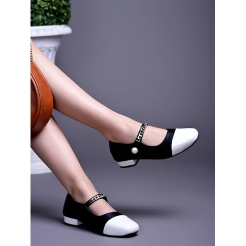 Shoetopia Stylish Marry-Janes For Women & Girls /Eu38 Black