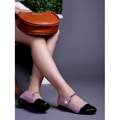 Shoetopia Stylish Marry-Janes For Women & Girls /Eu41 Mauve