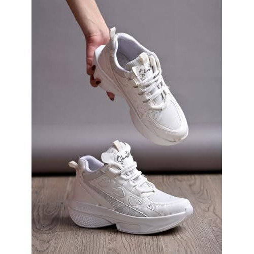 Shoetopia Casual Sports Shoe Sneakers Casuals For Women & Girls /Eu39 White