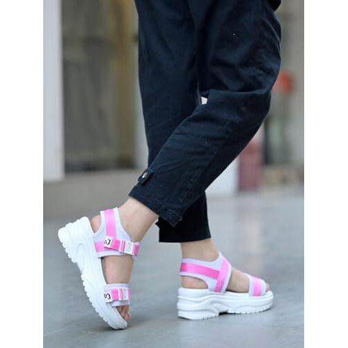 Shoetopia Comfortable & Sporty White Sandals For Women & Girls /Eu38