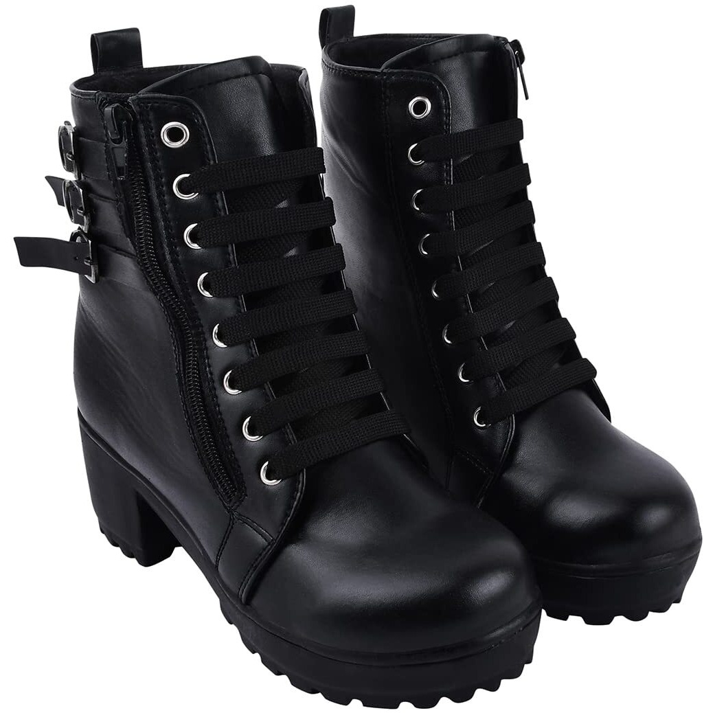 Shoetopia Girls Bt-Joy Black Ankle Boot - 4 Uk (Girls-Bt-Joy-Black)