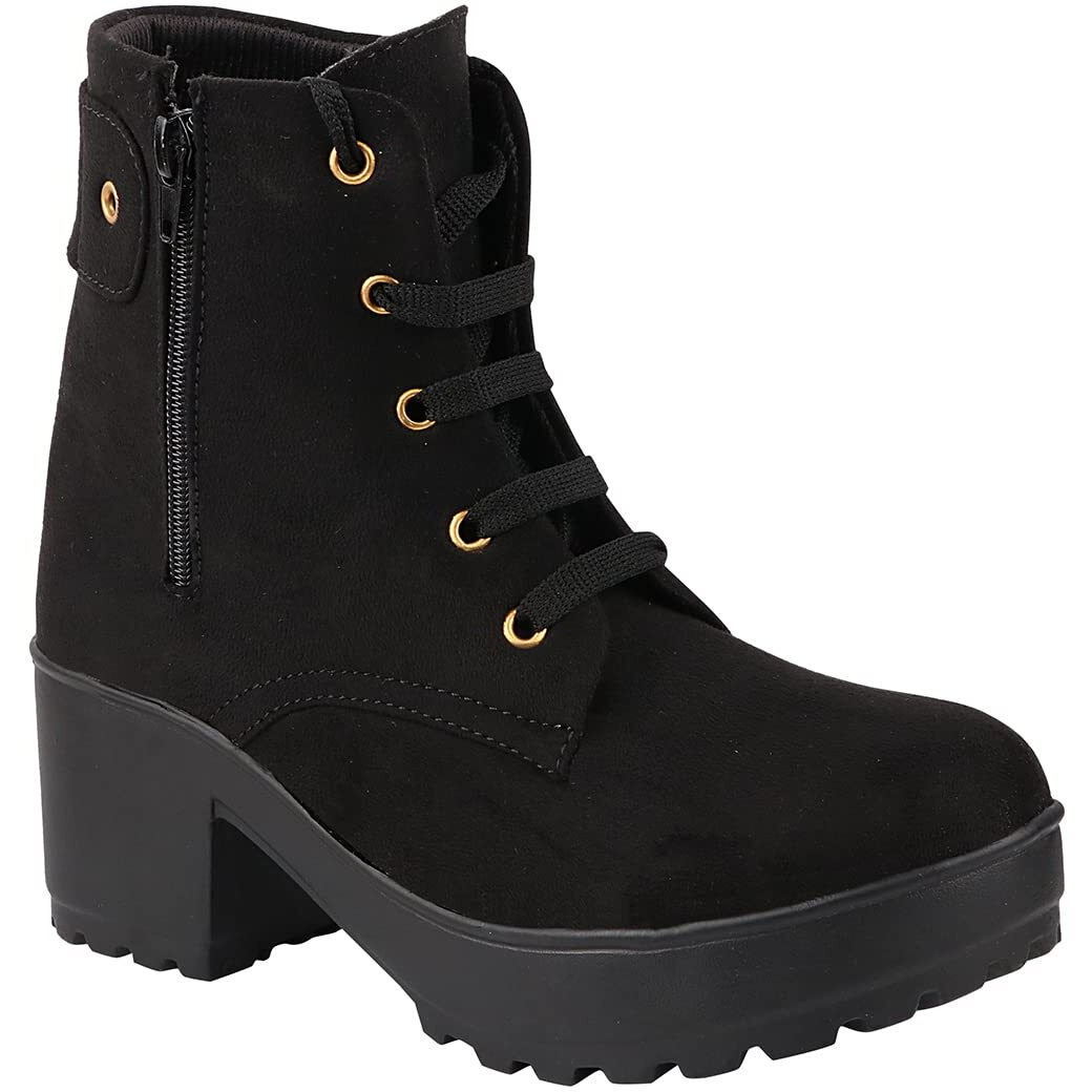 Shoetopia Women And Girls Black Boots