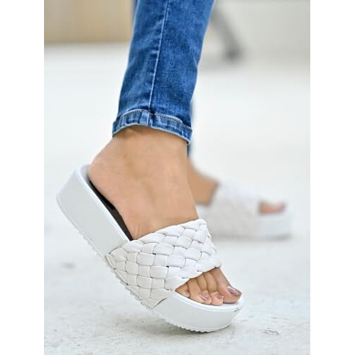 Shoetopia Girls Berry White Platform - 5 Uk (Girls-Berry-White)