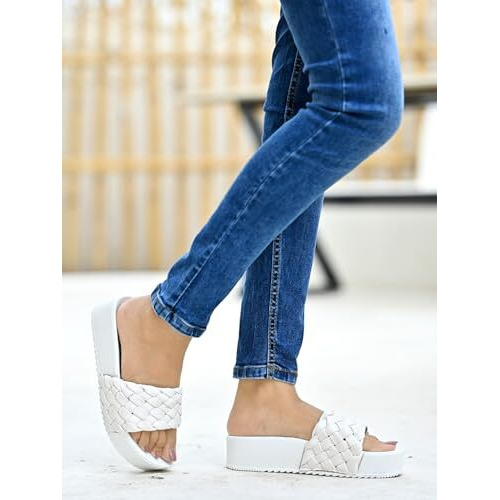 Shoetopia Girls Berry White Platform - 5 Uk (Girls-Berry-White)