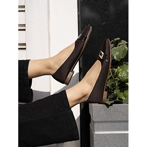 Shoetopia Girls Belly-231 Brown Ballet Flat - 7 Uk (Girls-Belly-231-Brown)