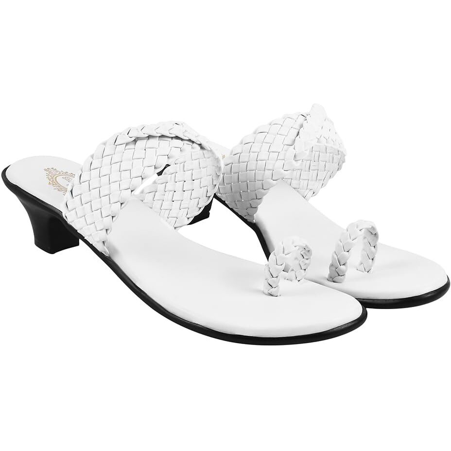 Shoetopia Girls Ap-64 White Heeled Sandal - 8 Uk (Girls-Ap-64-White)