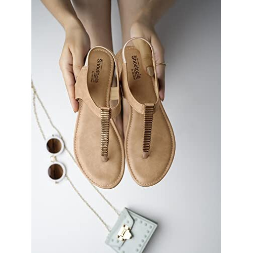 Shoetopia Girls Girls-Snd-200 Beige Flat Sandal - 4 Uk (Girls-Snd-200-Beige)