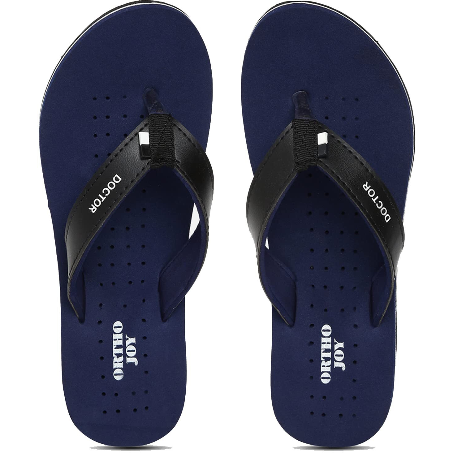 Ortho Joy Women's Doctor Orthopedic Soft Slippers - Navy Blue