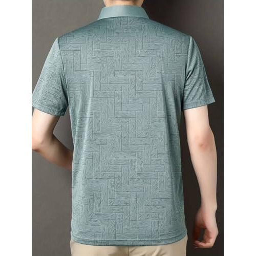 Toplot T Shirt For Men || Men Casual T-Shirt || Regular Fit || Printed Polo (Printed-Polo-5218-Green-L)