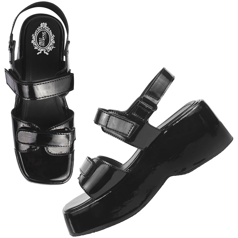 Shoetopia Women's Heeled Sandal-3 Kids Uk (Club-Black)-Eu36