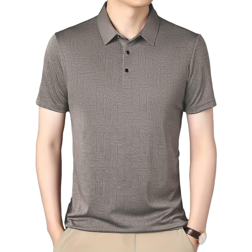 Toplot T Shirt For Men || Men Casual T-Shirt || Regular Fit || Printed Polo (Printed-Polo-5218-Brown-M)