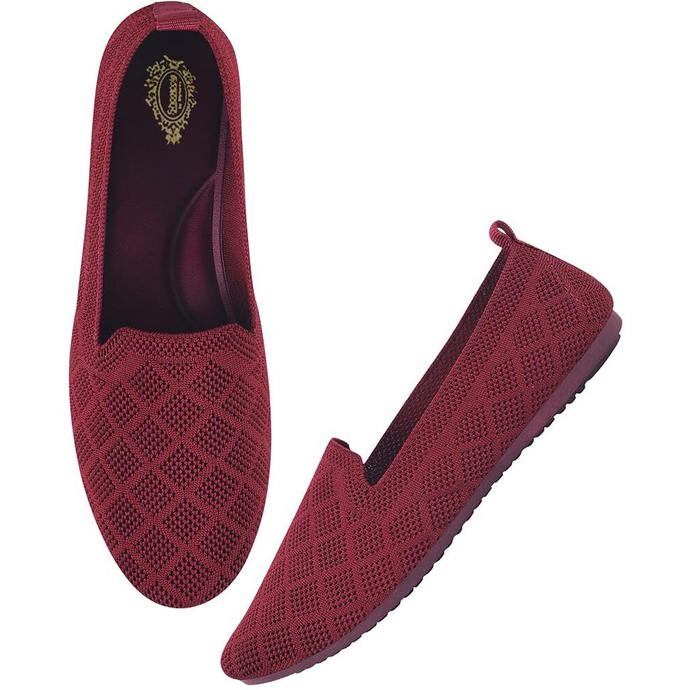 Shoetopia Comfortable Stylish Maroon Ballerinas For Women & Girls /Eu40