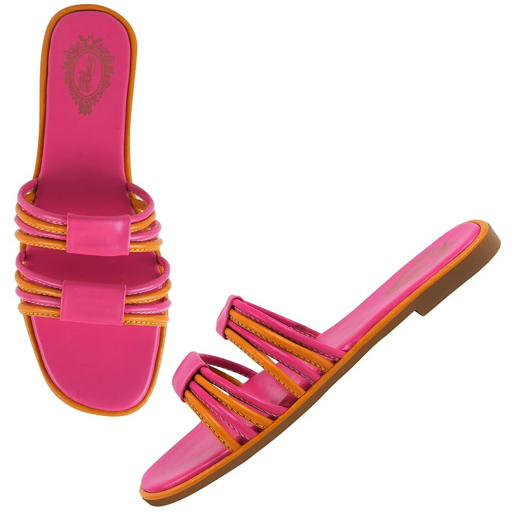 Shoetopia Women's Sandal-4 Kids Uk (Flat-Kola-Pink)-Eu37