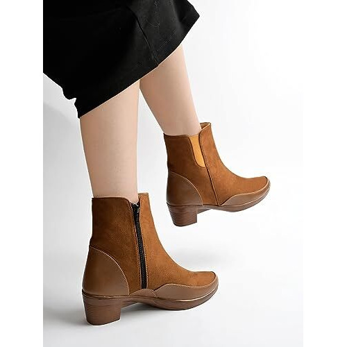 Shoetopia Stylish Tan Boots For Women & Girls /Uk4