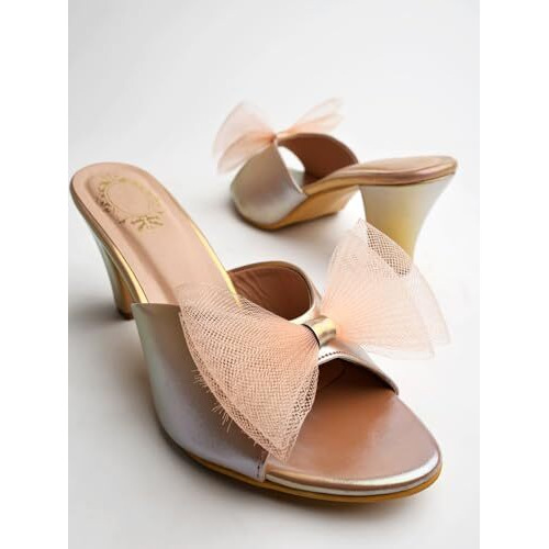 Shoetopia Girls Heel-1340 Copper Heeled Sandal - 6 Uk (Girls-Heel-1340-Copper)