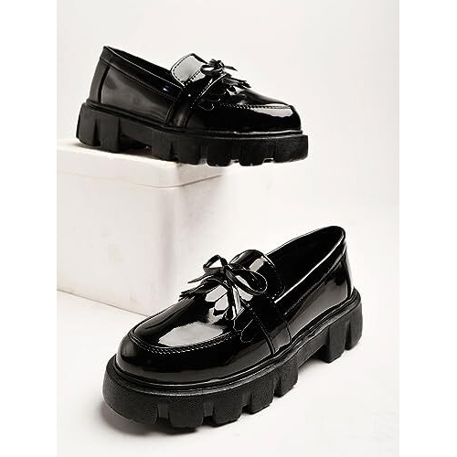 Shoetopia Girls L-39 Black Dress Shoe - 3 Uk (Girls-L-39-Black)