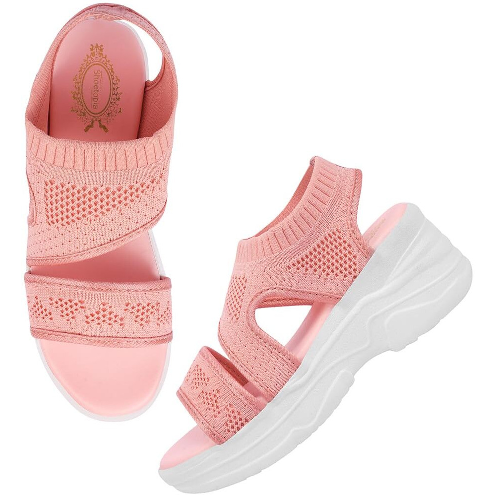 Shoetopia Women's Sandal-8 Kids Uk (Girls-Milton-Pink)-Eu41