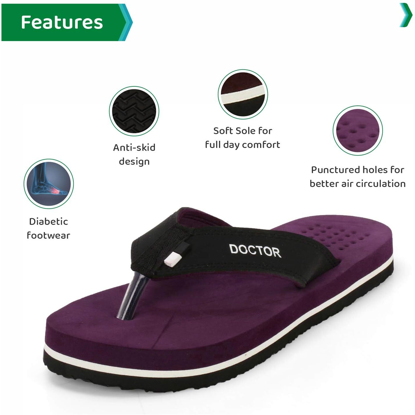Ortho Joy Extra Soft Doctor Ortho Slippers For Men